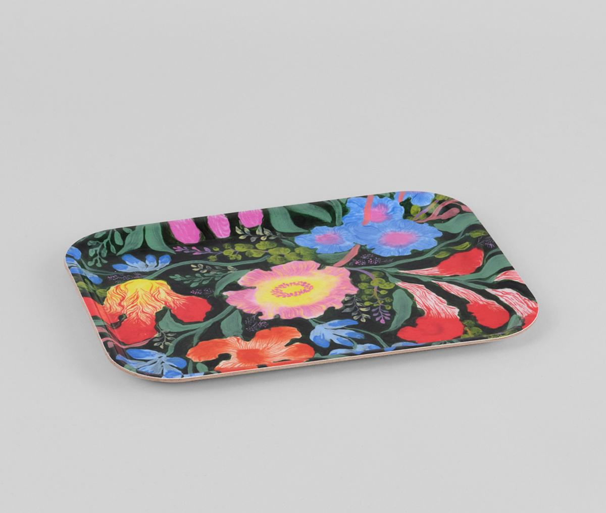 Botanical Blooms Rectangle Art Tray – Crush