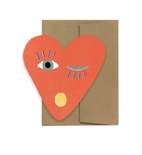 Load image into Gallery viewer, Heart Wink Card