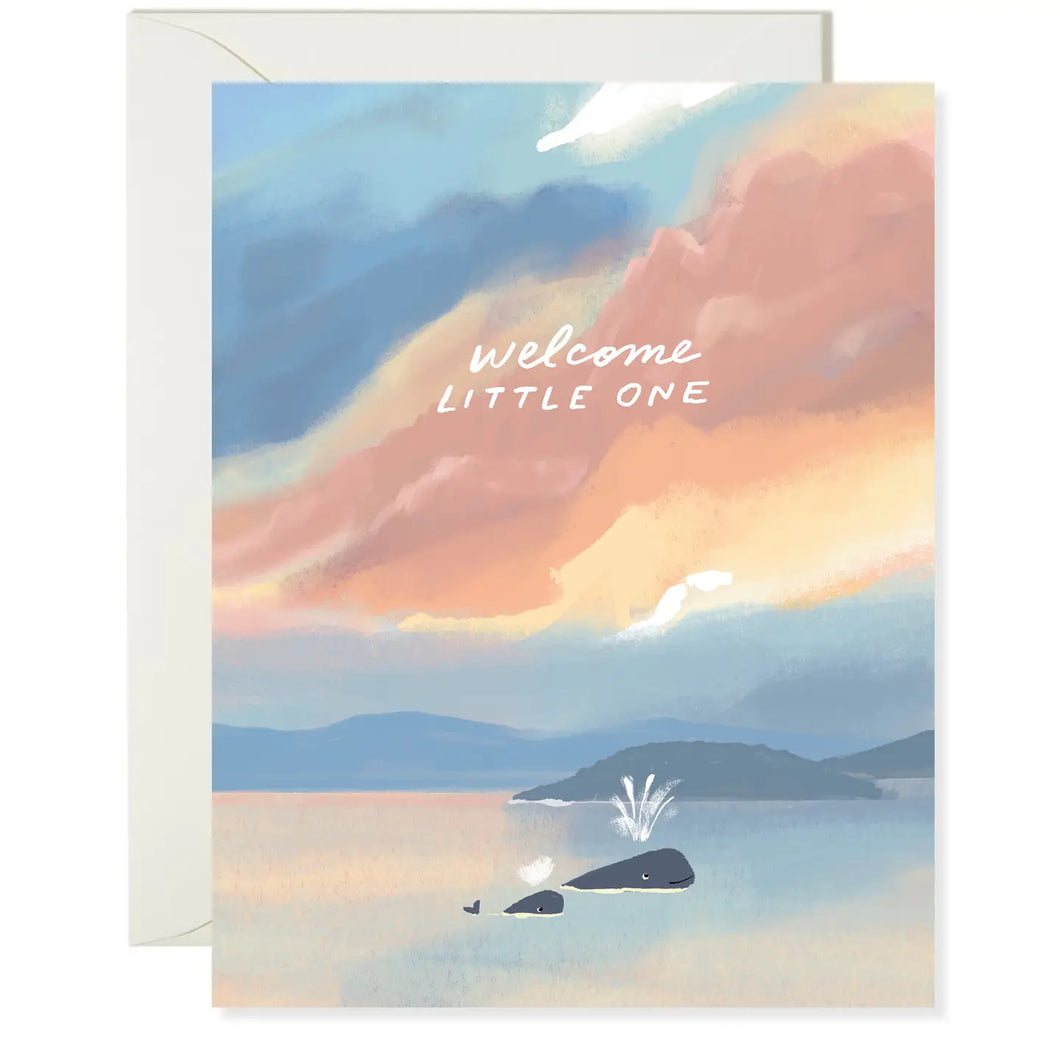 Welcome Little One Whale Card