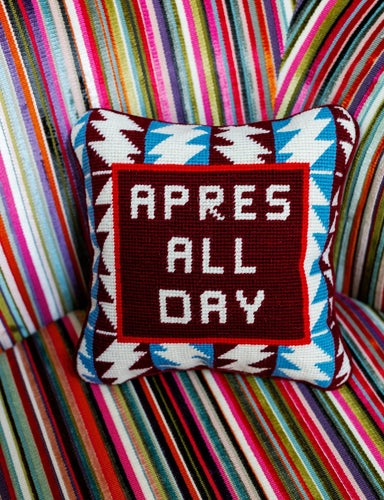 Apres Ski Needlepoint Pillow