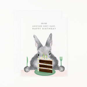 Another Grey Hare Bunny Card
