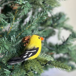 Felt Goldfinch Ornament