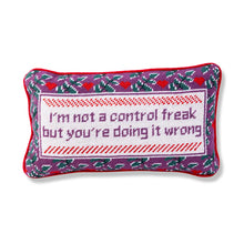 Load image into Gallery viewer, Control Freak Needlepoint Pillow