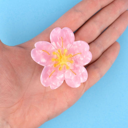 Pink Flower Sakura Hair Claw