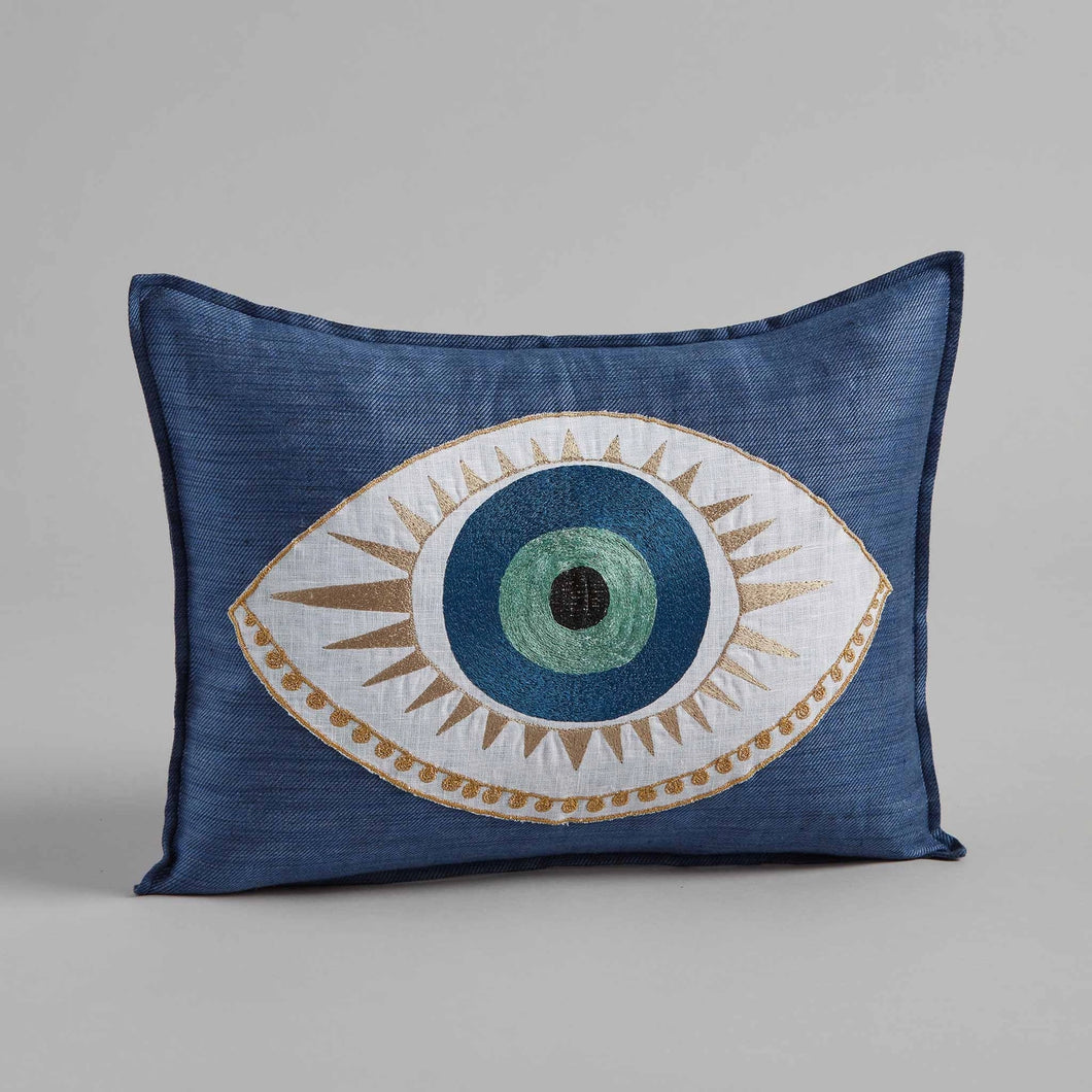 Evil Eye Applique Pillow