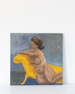 Nude on Yellow 8x8 by Clementine Cavanaugh
