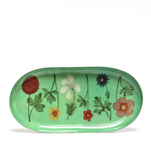 Floral Oblong Tray