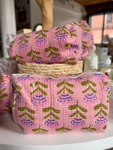 Load image into Gallery viewer, Peony Block Print Pouch