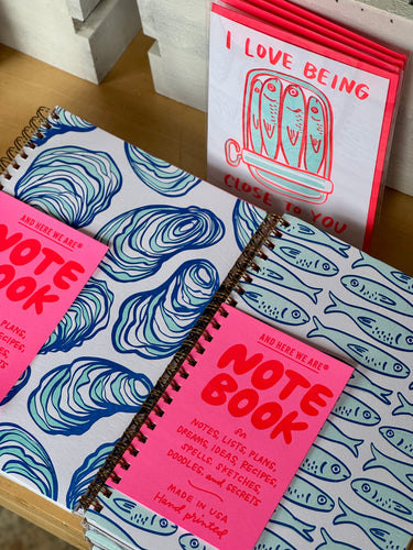 Letterpress Spiral Notebook (4 Patterns)