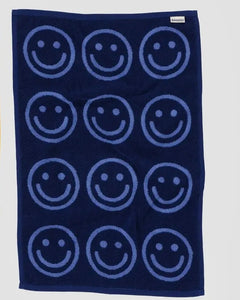 Happy Hand Towel, Blue