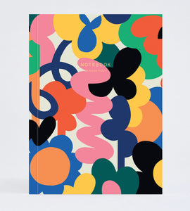 Abstract Flowers Layflat Notebook