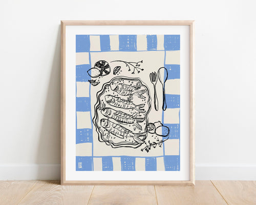 Poisson with Border Print 11x14