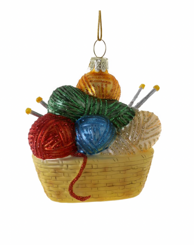 Knitting Basket Ornament