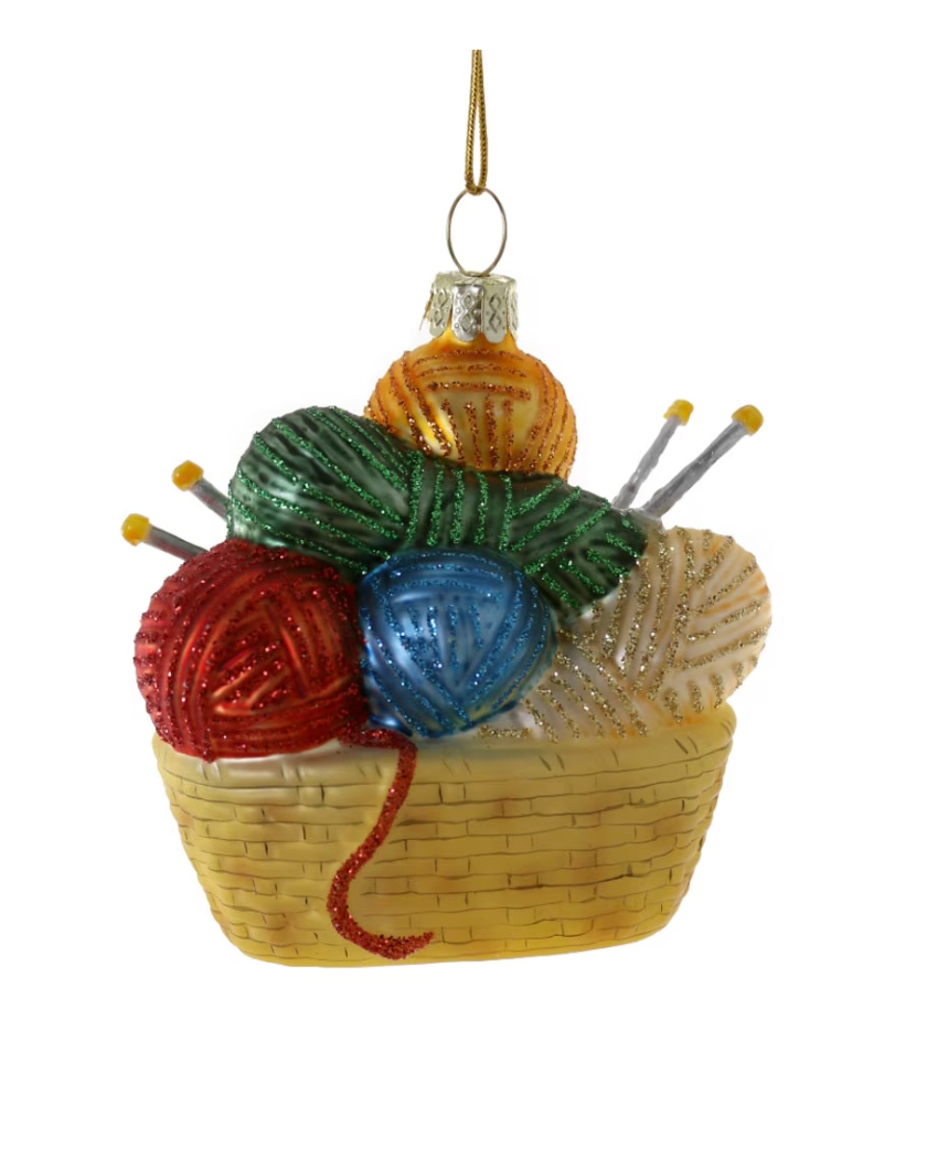 Knitting Basket Ornament