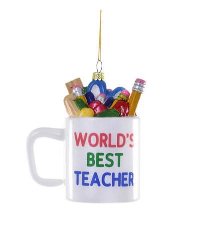 Best Teacher Mug Ornament