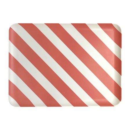 Large Red Stripe Tray