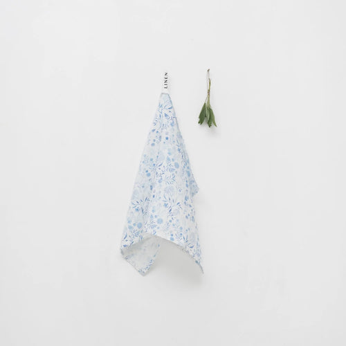 Botanical Blue Tea Towel