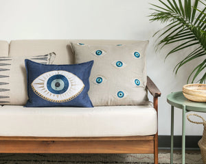 Evil Eye Applique Pillow