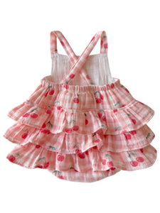 Gingham Cherries Ruffle Sunsuit