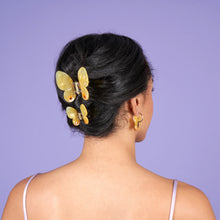 Load image into Gallery viewer, Yellow Butterfly Hair Claw