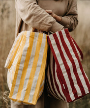 Load image into Gallery viewer, Red Striped Organic Cotton Tote