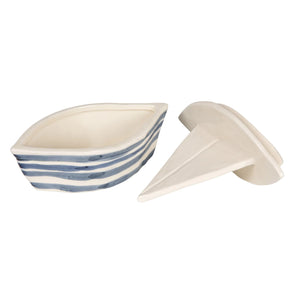 Ceramic Sailboat Box