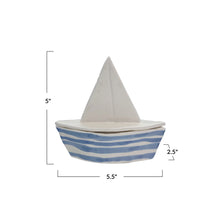 Load image into Gallery viewer, Ceramic Sailboat Box