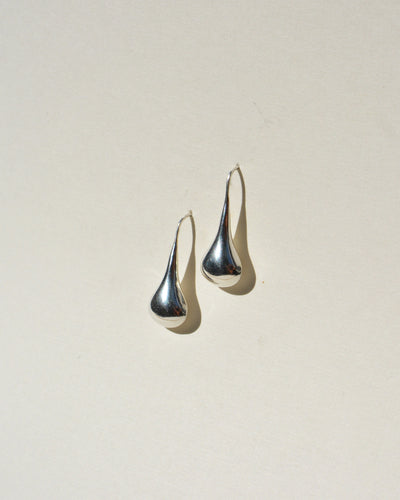 Droplet Earrings, Silver