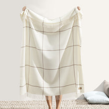 Load image into Gallery viewer, Windowpane Cashmere Throw