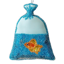 Load image into Gallery viewer, Beaded Goldfish Ornament