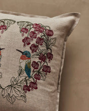 Load image into Gallery viewer, Hummingbird Hearts Pillow