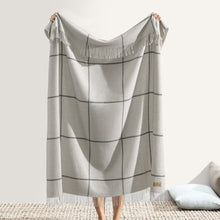 Load image into Gallery viewer, Windowpane Cashmere Throw