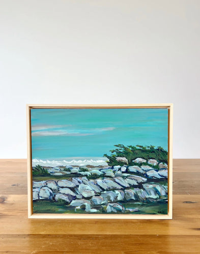 Rocky Shore by Martha Oakes Original 12x15