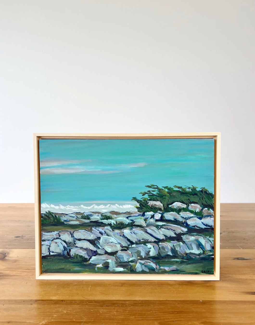 Rocky Shore by Martha Oakes Original 12x15