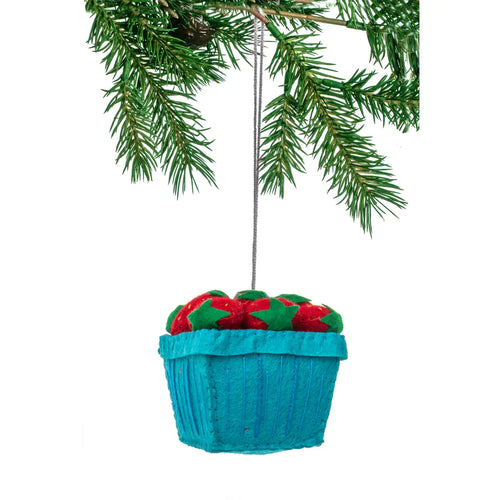 Strawberry Basket Ornament