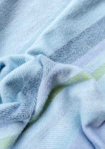 Recycled Wool Blanket, Blue Stripe