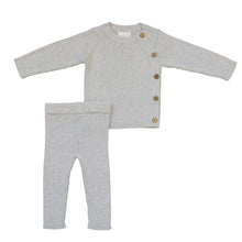 Load image into Gallery viewer, Knit Layette Set, Heather Gray