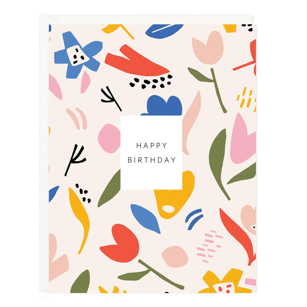Birthday Floral Pattern Card