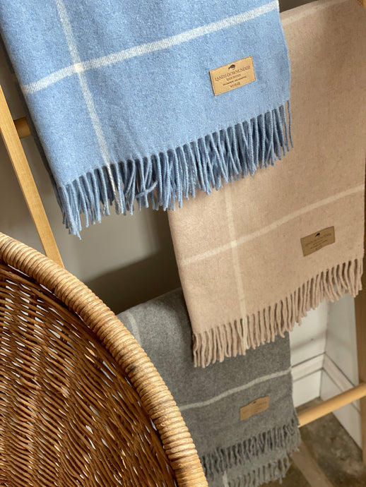 Windowpane Cashmere Throw
