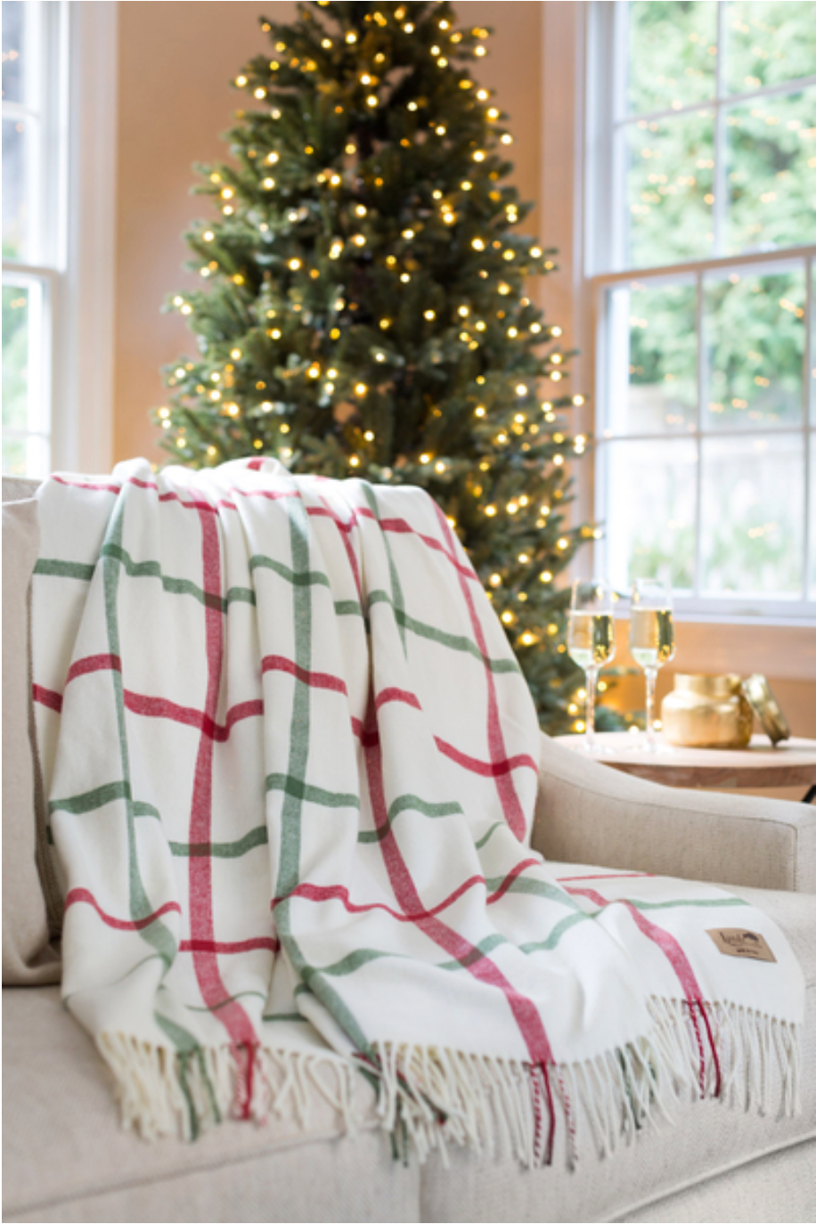 Holiday Tattersall Plaid Throw