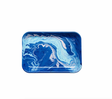 Load image into Gallery viewer, Cobalt Swirl Enamelware Tray