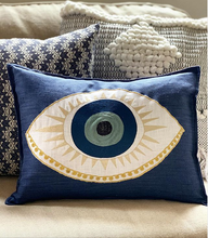 Load image into Gallery viewer, Evil Eye Applique Pillow