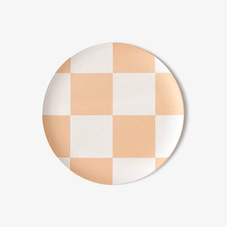 Pink Check Side Plate, 8