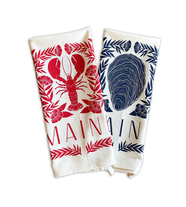 Maine Oyster Tea Towel