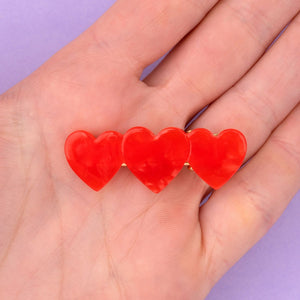 Heart Trio Barrette