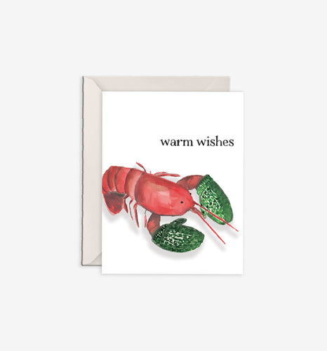 Lobster Warm Wishes Holiday Card